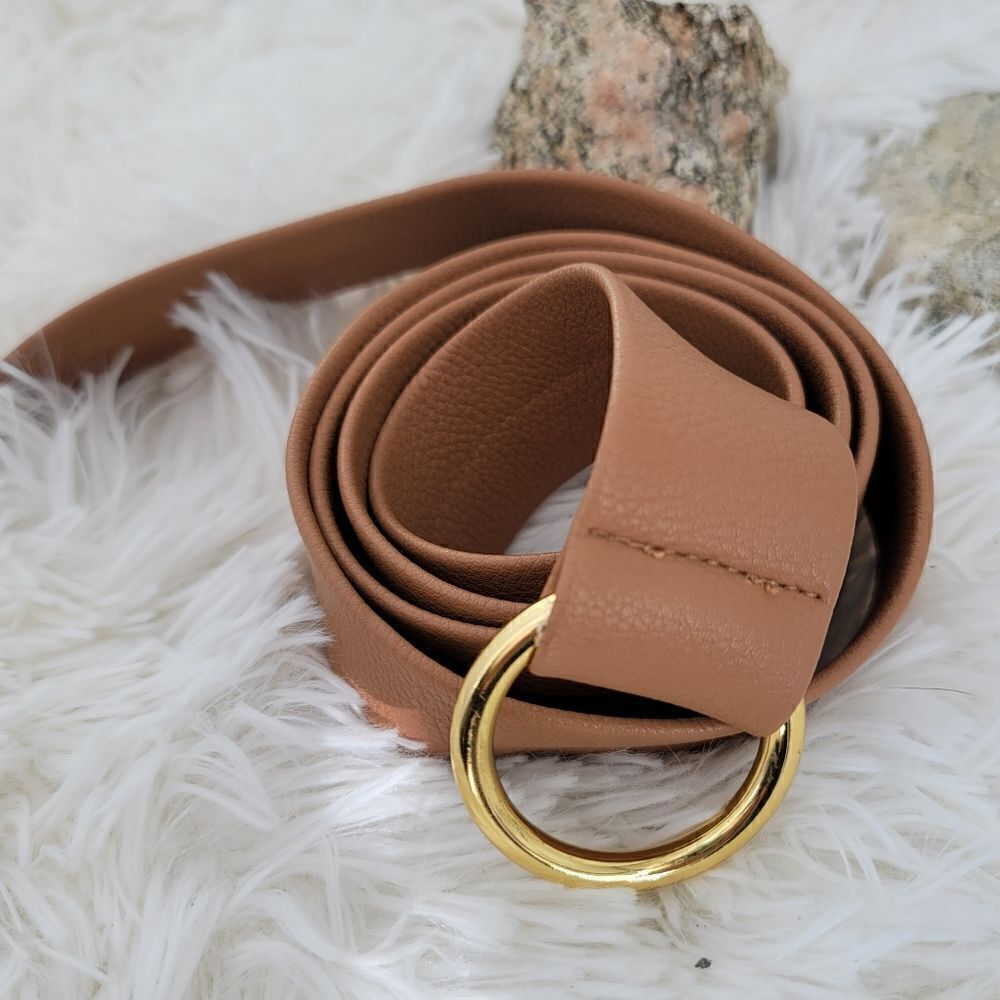 B-low the belt tan faux leather belt